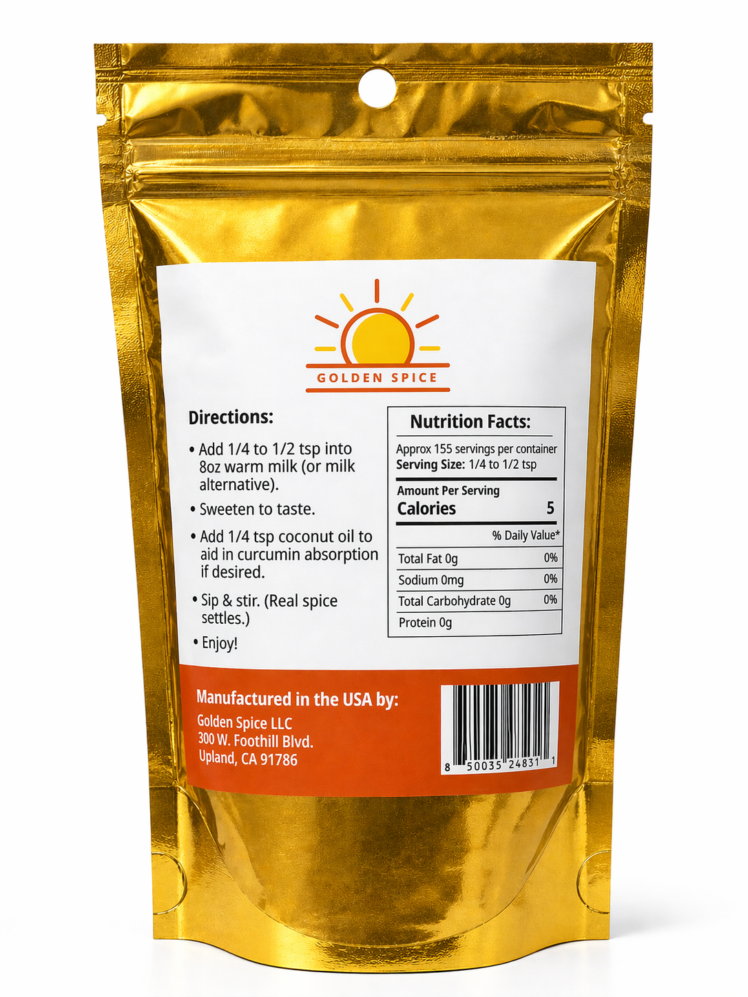 Golden Milk Spice Mix – 4.5oz Pouch