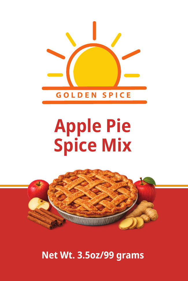 Golden Spice Apple Pie Spice Mix 3.5oz - front label