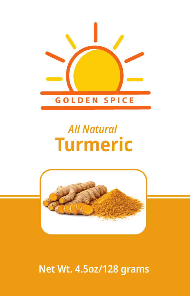 Golden Spice All Natural Turmeric 4.5oz - front label